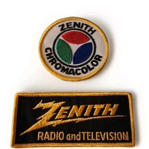 Zenith Embroidered Logo Patches in Multicolor and Gold